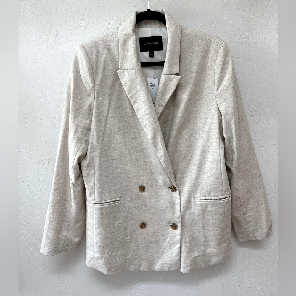Banana Republic linen blend blazer and shorts set